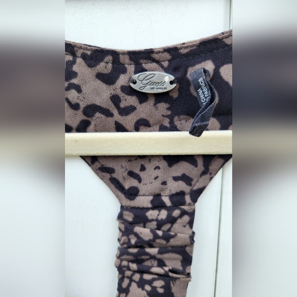Guess Leopard Print Shorts Romper - Picture 2 of 6